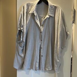 Striped Button-Up Shirt